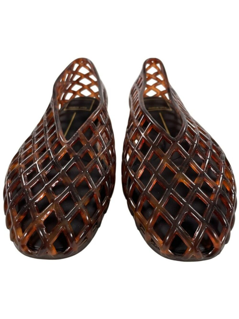 Dolce Vita Woven Brown Jelly Flats Lightweight Slip-On Shoes Women's Size 7 NEW - Picture 5 of 8